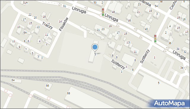 Gdynia, Flisaków, 3, mapa Gdyni