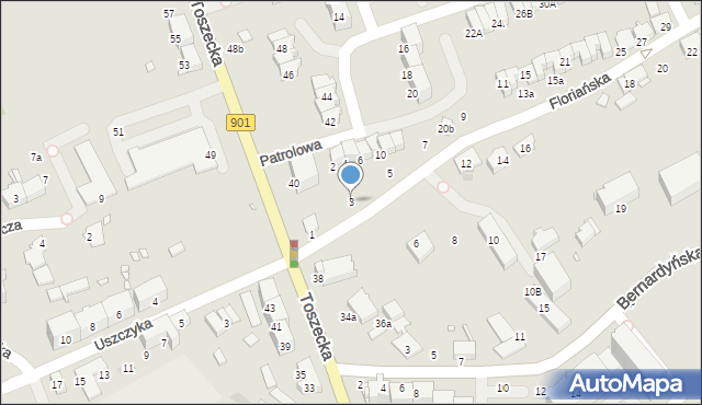 Gliwice, Floriańska, 3, mapa Gliwic