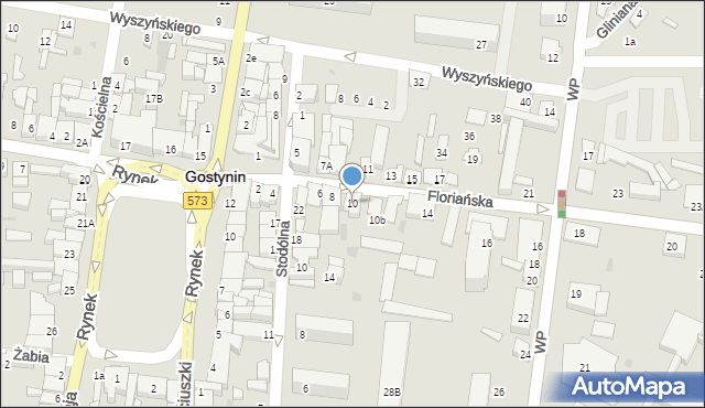 Gostynin, Floriańska, 10, mapa Gostynin