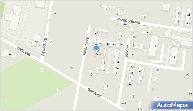 Grodzisk Mazowiecki, Floriańska, 10, mapa Grodzisk Mazowiecki