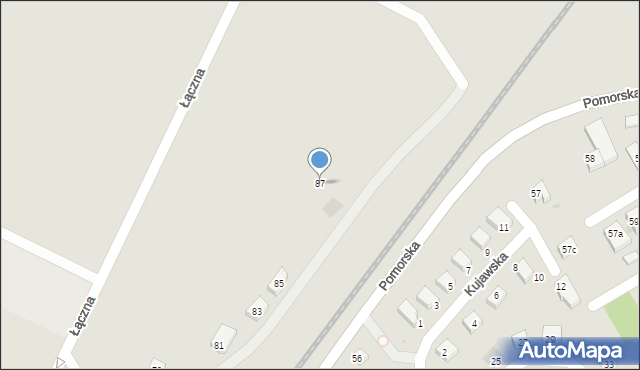 Gryfino, Flisacza, 87, mapa Gryfino