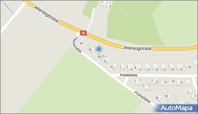 Gryfów Śląski, Floriańska, 44, mapa Gryfów Śląski