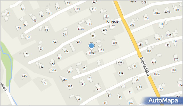 Iwonicz, Floriańska, 103A, mapa Iwonicz