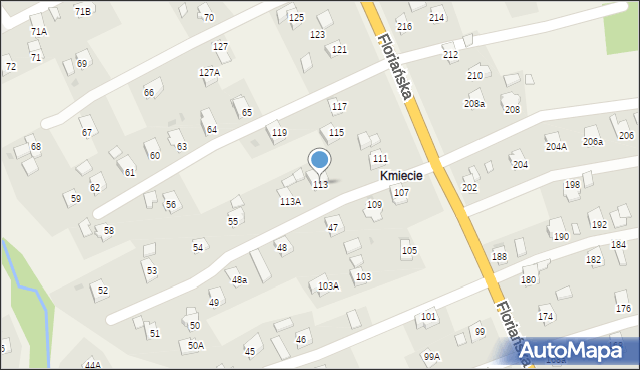 Iwonicz, Floriańska, 113, mapa Iwonicz
