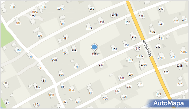 Iwonicz, Floriańska, 153a, mapa Iwonicz