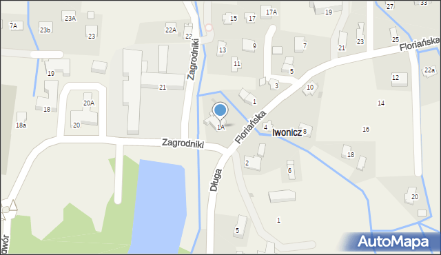 Iwonicz, Floriańska, 1A, mapa Iwonicz