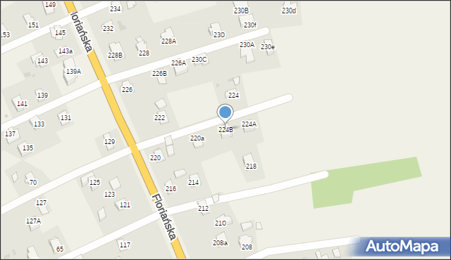 Iwonicz, Floriańska, 224B, mapa Iwonicz