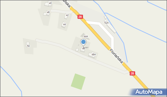 Iwonicz, Floriańska, 48, mapa Iwonicz