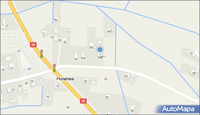 Iwonicz, Floriańska, 84B, mapa Iwonicz