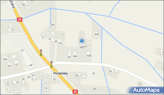 Iwonicz, Floriańska, 84C, mapa Iwonicz