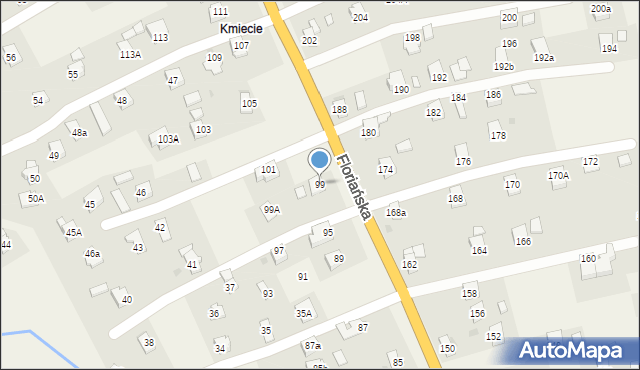 Iwonicz, Floriańska, 99, mapa Iwonicz
