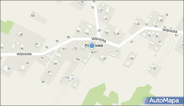 Jasień, Floriańska, 75, mapa Jasień