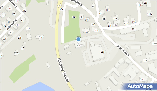 Jasło, Floriańska, 108, mapa Jasła