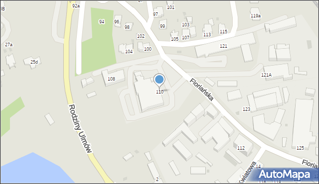 Jasło, Floriańska, 110, mapa Jasła