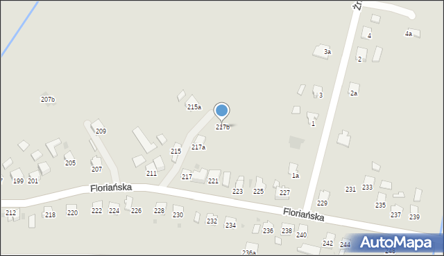Jasło, Floriańska, 217b, mapa Jasła