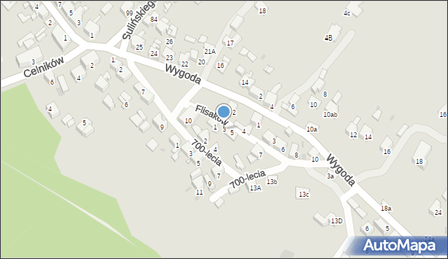 Jaworzno, Flisaków, 3, mapa Jaworzno