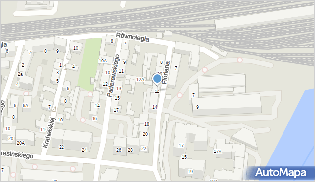 Katowice, Floriana, 12, mapa Katowic