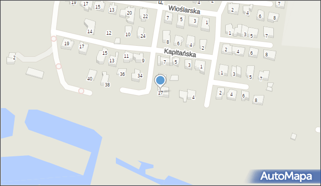 Konin, Flisacka, 17, mapa Konina