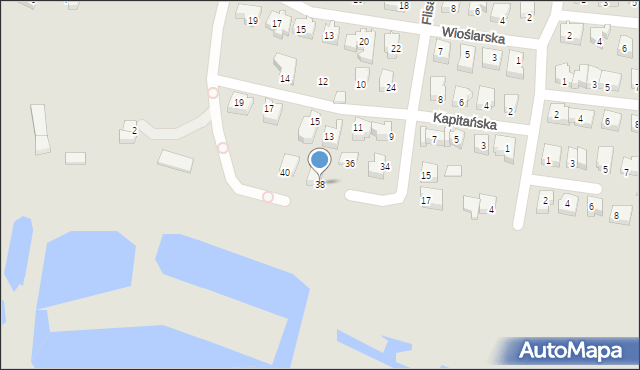 Konin, Flisacka, 38, mapa Konina