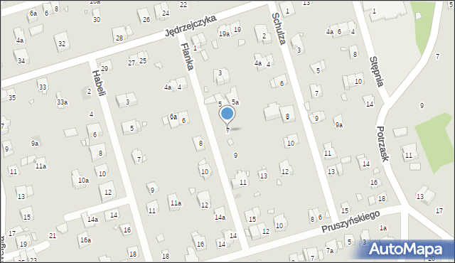 Kraków, Flanka Leopolda, 7, mapa Krakowa