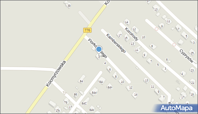 Kraków, Florkowskiego Walentego, 2, mapa Krakowa