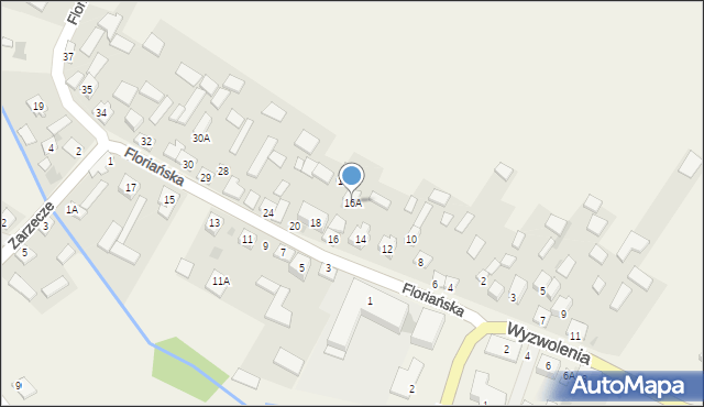 Krasocin, Floriańska, 16A, mapa Krasocin