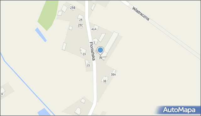 Krasocin, Floriańska, 39, mapa Krasocin