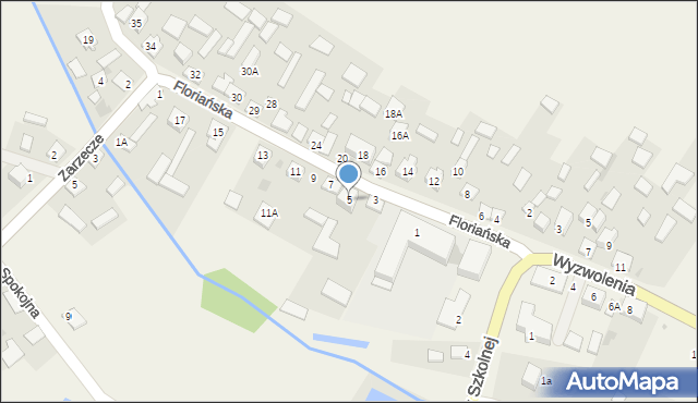Krasocin, Floriańska, 5, mapa Krasocin