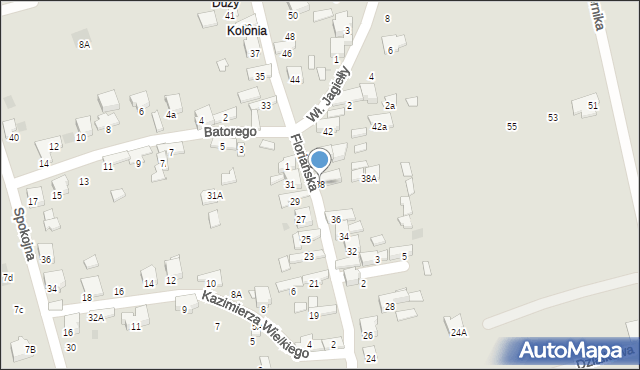 Libiąż, Floriańska, 38, mapa Libiąż