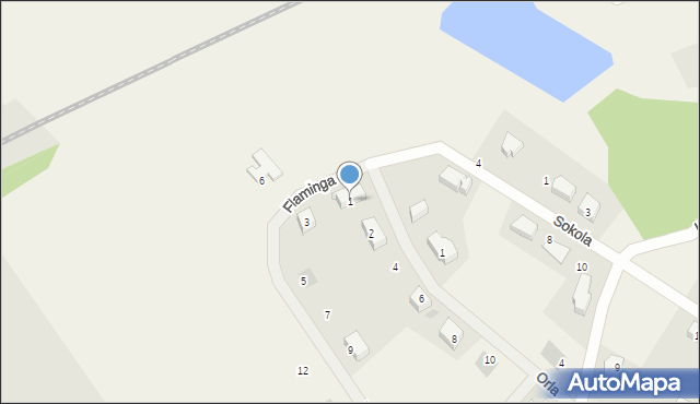Nikielkowo, Flaminga, 1, mapa Nikielkowo