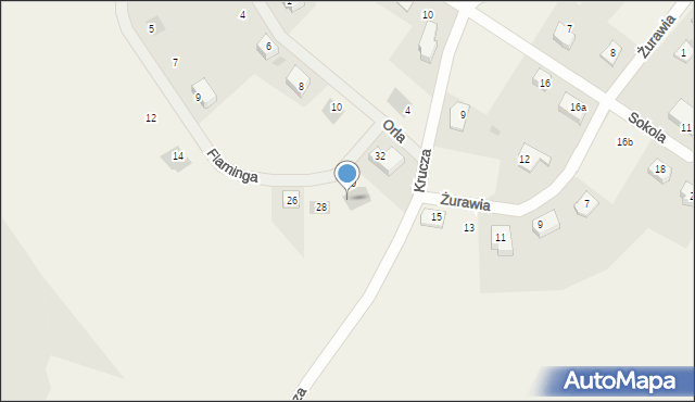 Nikielkowo, Flaminga, 30a, mapa Nikielkowo