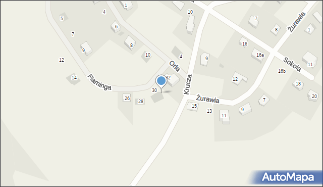 Nikielkowo, Flaminga, 30b, mapa Nikielkowo