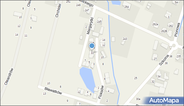 Nowa Wola, Floksów, 11, mapa Nowa Wola