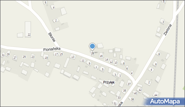 Pilchów, Floriańska, 18, mapa Pilchów