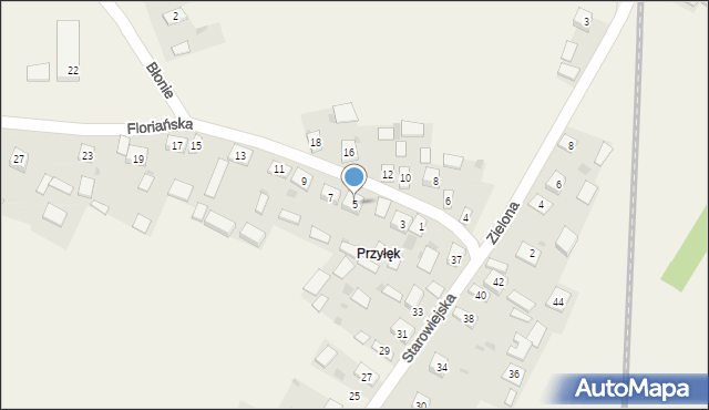 Pilchów, Floriańska, 5, mapa Pilchów