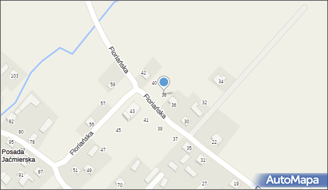 Posada Jaćmierska, Floriańska, 38, mapa Posada Jaćmierska