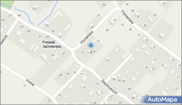 Posada Jaćmierska, Floriańska, 49, mapa Posada Jaćmierska