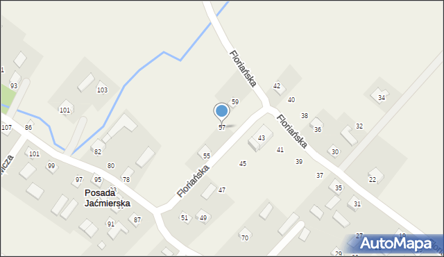 Posada Jaćmierska, Floriańska, 57, mapa Posada Jaćmierska