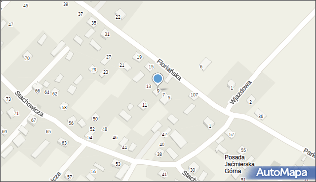 Posada Jaćmierska, Floriańska, 9, mapa Posada Jaćmierska