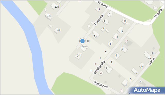 Przyłęki, Flisacka, 12, mapa Przyłęki