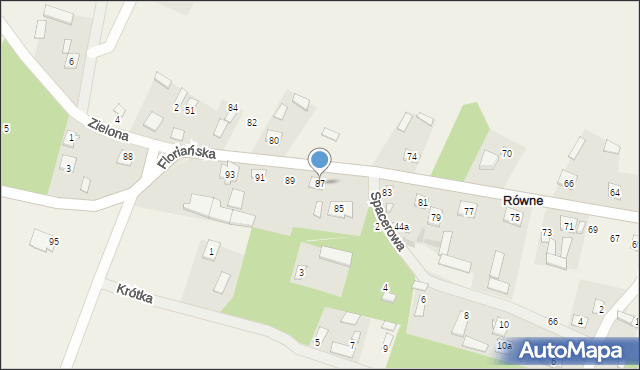 Równe, Floriańska, 87, mapa Równe