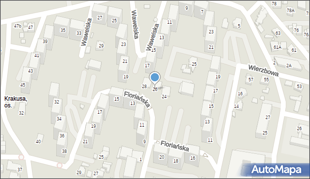 Rybnik, Floriańska, 26, mapa Rybnika