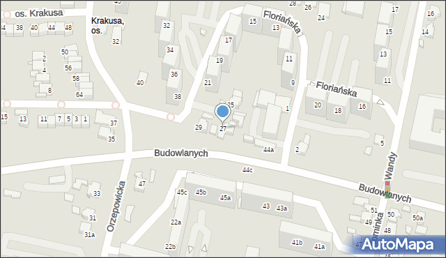 Rybnik, Floriańska, 27, mapa Rybnika