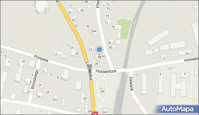 Sandomierz, Flisaków, 56, mapa Sandomierza