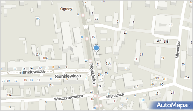 Siedlce, Floriańska, 19, mapa Siedlce
