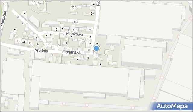 Sosnowiec, Floriańska, 3, mapa Sosnowca