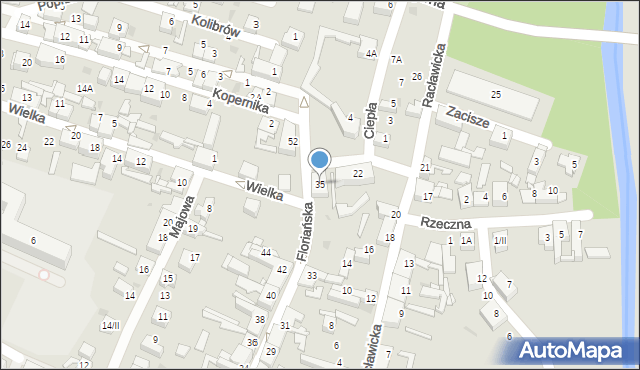 Sosnowiec, Floriańska, 35, mapa Sosnowca