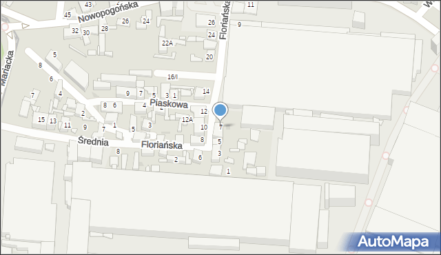 Sosnowiec, Floriańska, 7, mapa Sosnowca