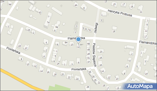 Środa Śląska, Flamandzka, 8C, mapa Środa Śląska