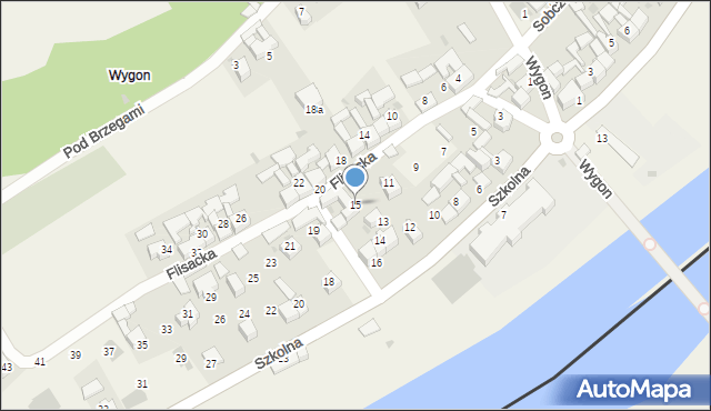 Sromowce Niżne, Flisacka, 15, mapa Sromowce Niżne